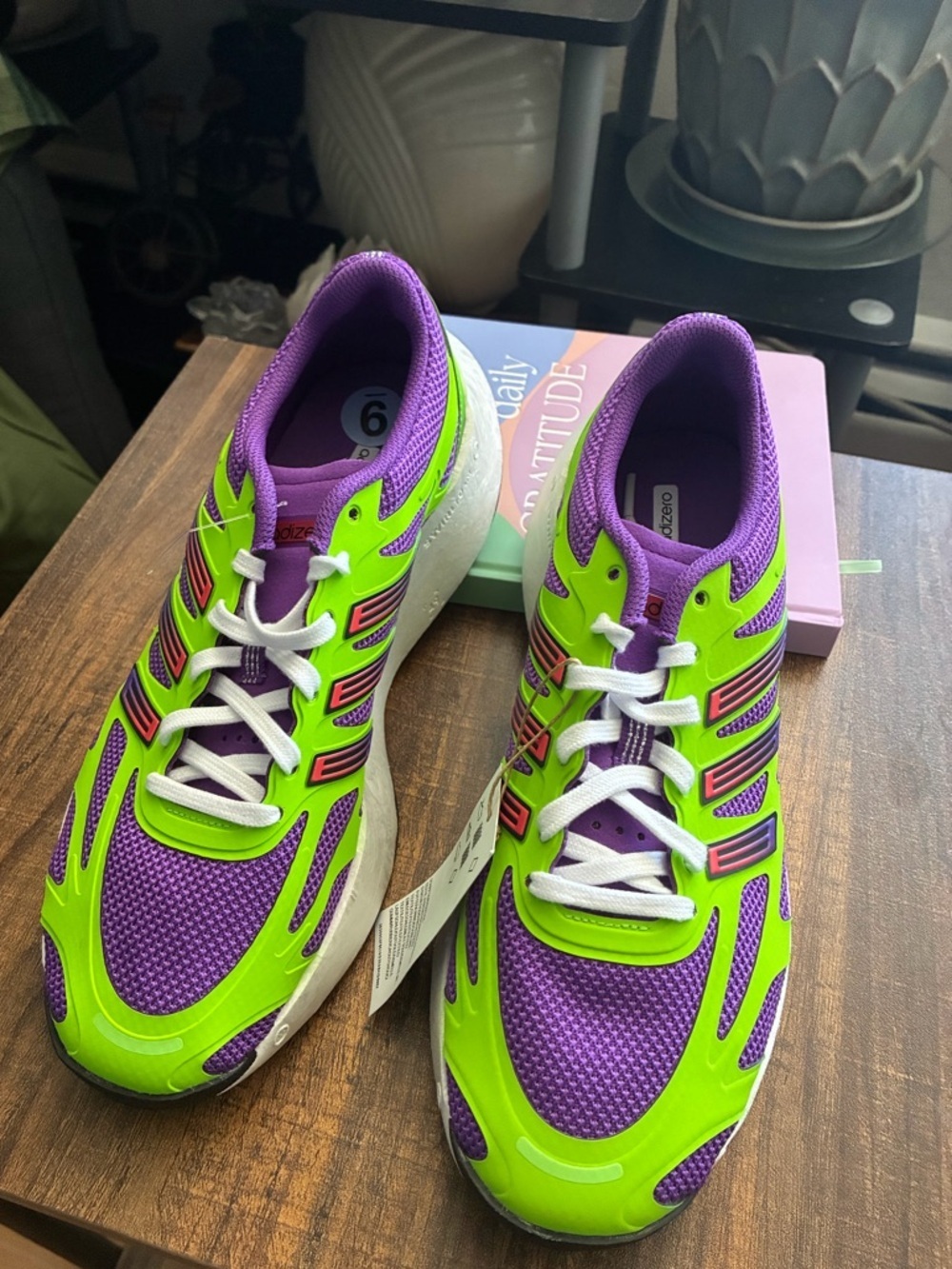 Adidas Adizero Aruku /Active Purple Solar Green" colorway / Women Size 9 / NWT